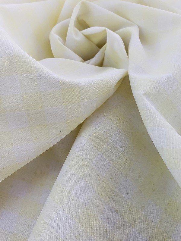 QUADRO GIALLO E BIANCO POIS 100% COTONE