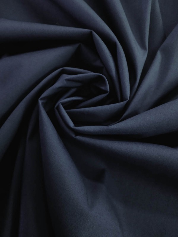 POPELINE BLU 65% COT 29%PA 6%EA