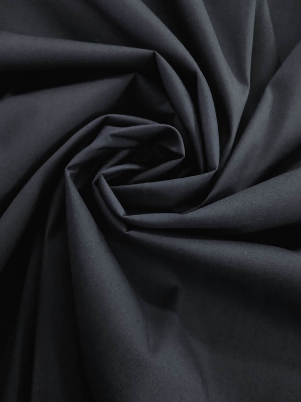 POPELINE NERO 65% COT 29%PA 6%EA