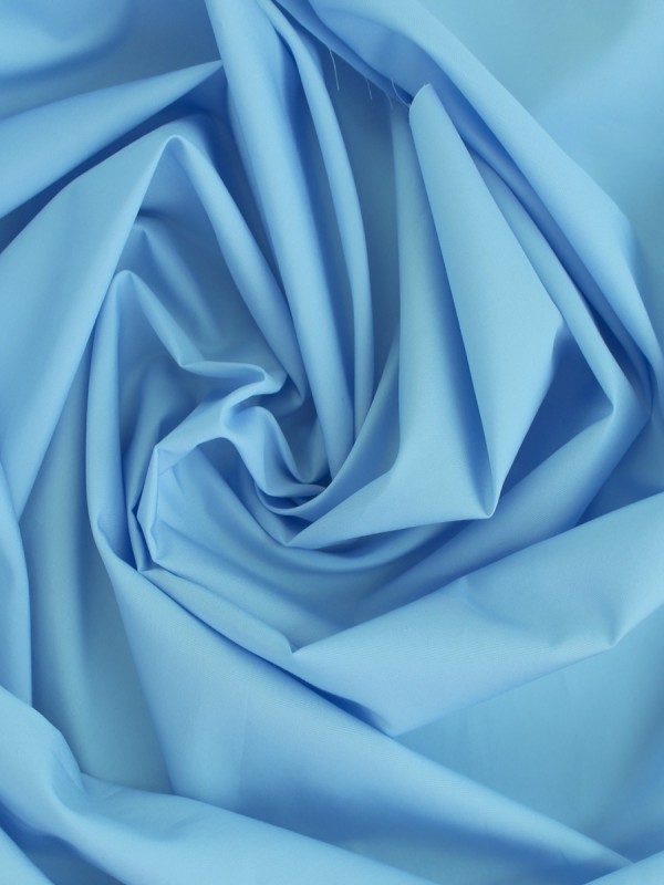 POPELINE AZZURRO DOPPIO RITORTO 100% COTONE