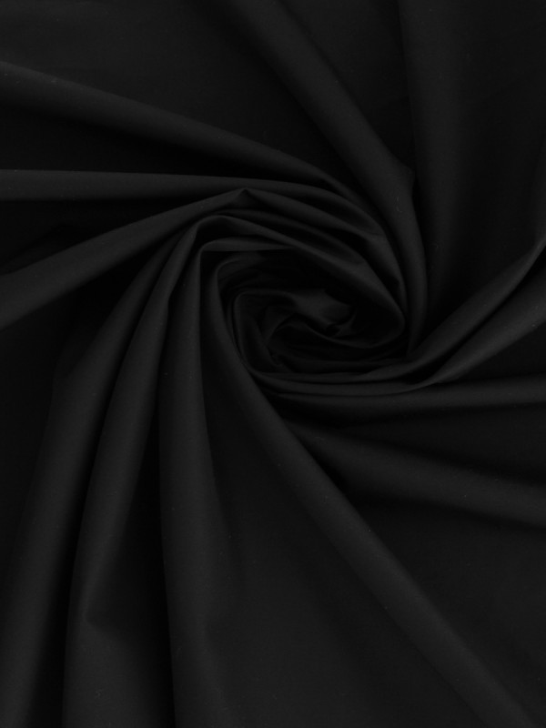 POPELINE NERO DOPPIO RITORTO 100% COTONE