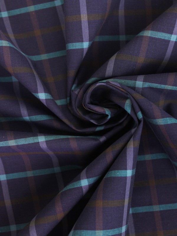 POPELINE QUADRI MULTI COLOR DOPPIO RITORTO 100% COTONE