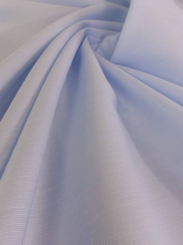 POPELINE MILLERIGHE CELESTE 100% COTONE