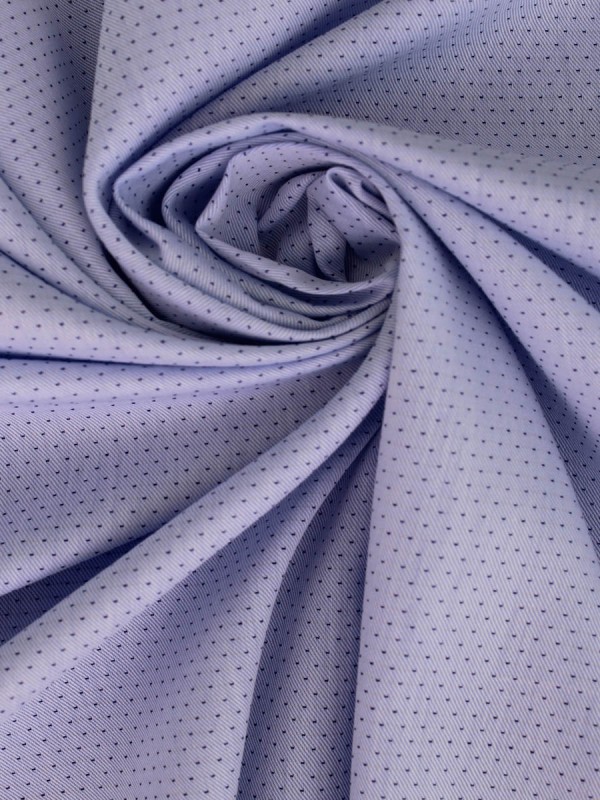 TWILL CELESTE PUNTO BLU 100% COTONE