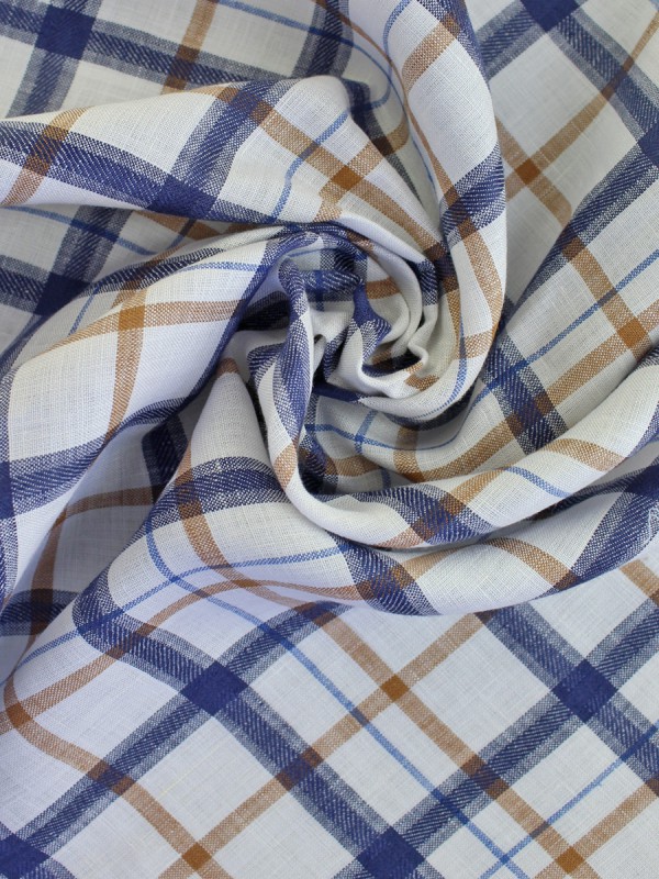 LINO QUADRATO BLU 100% LINO