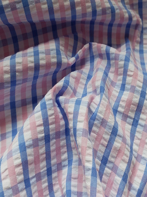 QUADRI AZZURRI ROSA 100% COTONE