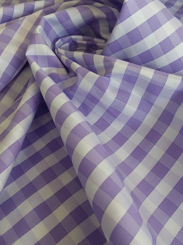 TWILL QUADRI LILLA 100% COTONE