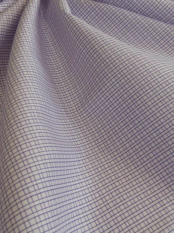 OXFORD QUADRI LILLA 100% COTONE