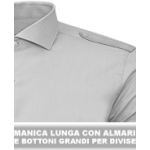 MANICA LUNGA CON ALMARI E BOTTONI GRANDI PER DIVISE