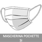 MASCHERINA POCHETTE ABBINATA AL TESSUTO DELLA CAMICIA - +3,90 €